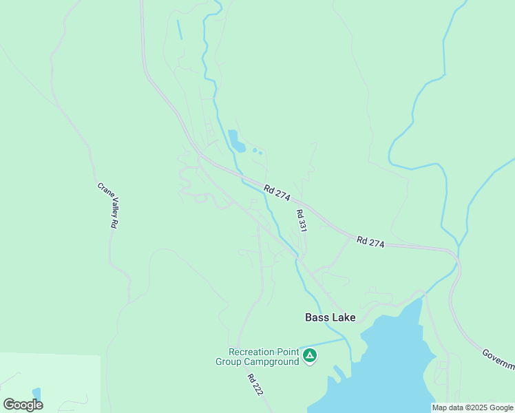 map of restaurants, bars, coffee shops, grocery stores, and more near 40503 Road 222 in Bass Lake