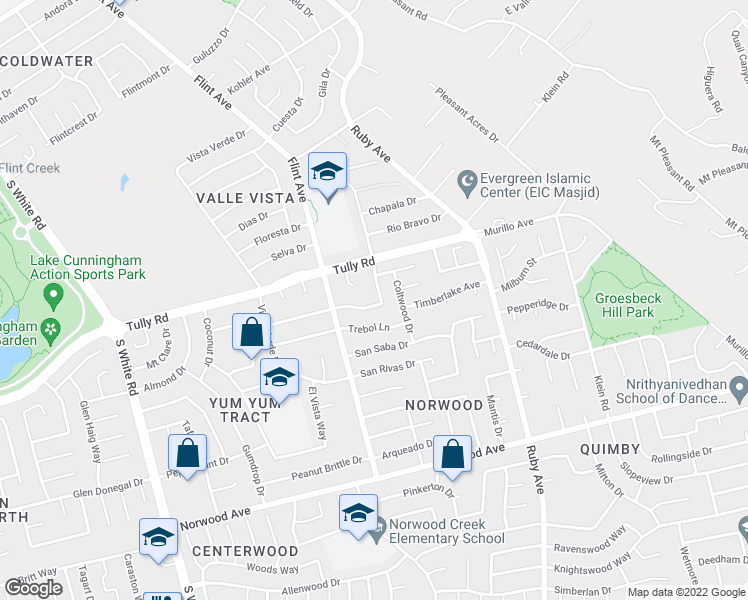 map of restaurants, bars, coffee shops, grocery stores, and more near 2731 Reno Drive in San Jose