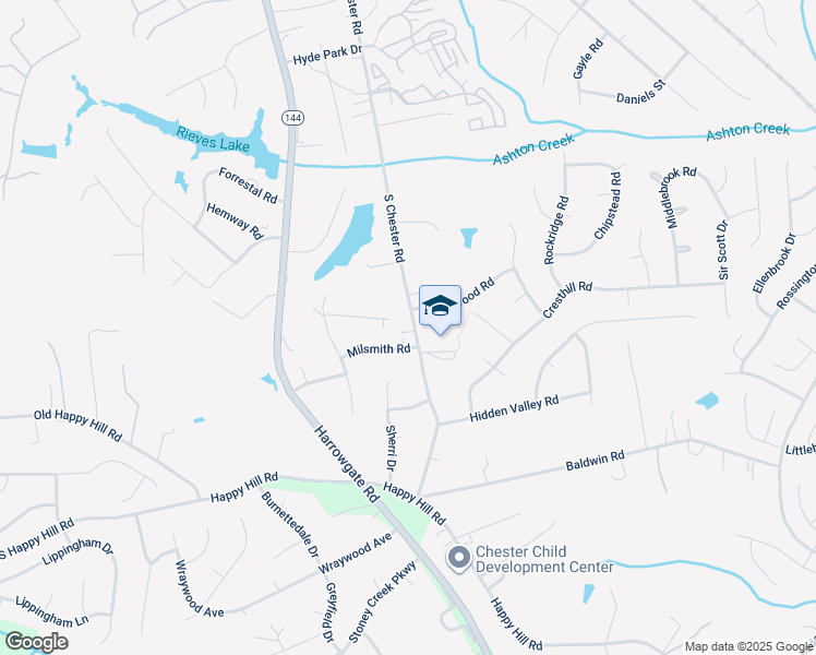 map of restaurants, bars, coffee shops, grocery stores, and more near 13104 South Chester Road in Chester