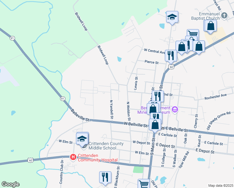 map of restaurants, bars, coffee shops, grocery stores, and more near 201-299 Keeling Street in Marion