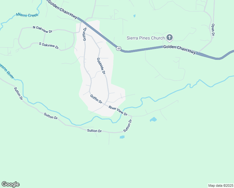 map of restaurants, bars, coffee shops, grocery stores, and more near 46039 Beechwood Drive in Oakhurst