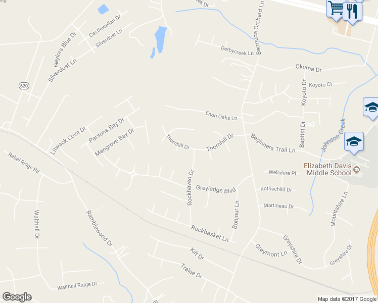 map of restaurants, bars, coffee shops, grocery stores, and more near 13800 Rockhaven Drive in Chester