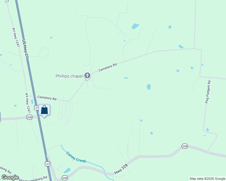 map of restaurants, bars, coffee shops, grocery stores, and more near 250 Joey Lane in Waynesburg