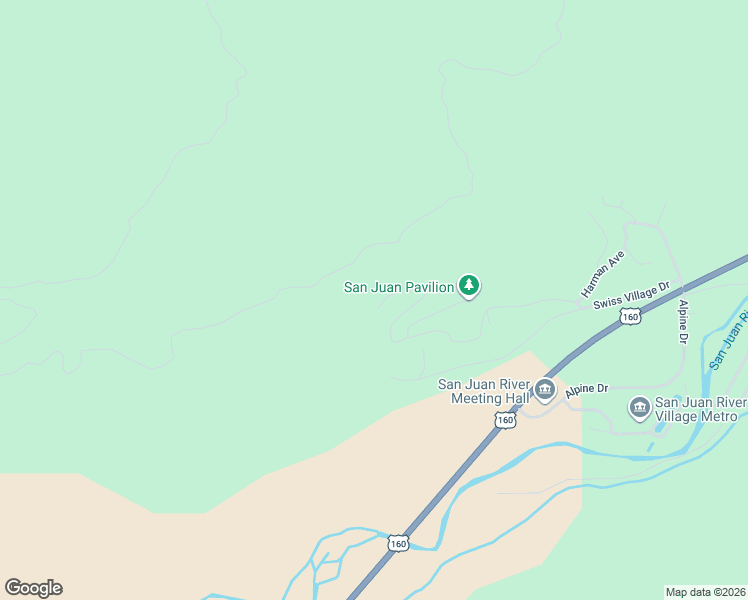 map of restaurants, bars, coffee shops, grocery stores, and more near 310 Larkspur Place in Pagosa Springs