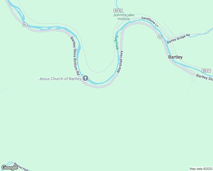 map of restaurants, bars, coffee shops, grocery stores, and more near Bartley Store Bottom Road in Raysal