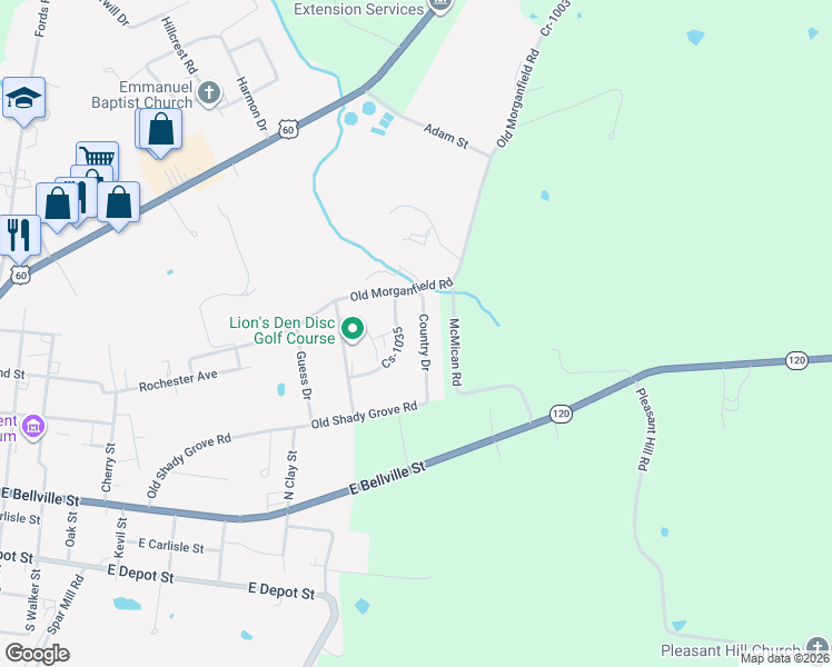 map of restaurants, bars, coffee shops, grocery stores, and more near 200-268 Country Drive in Marion