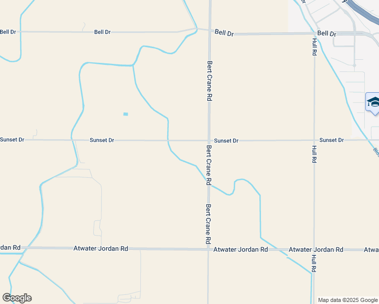 map of restaurants, bars, coffee shops, grocery stores, and more near 8059 Sunset Drive in Atwater