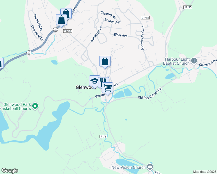 map of restaurants, bars, coffee shops, grocery stores, and more near 1618 Glenwood Park Road in Princeton