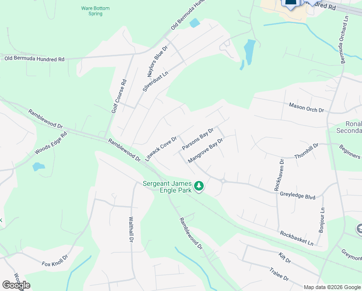 map of restaurants, bars, coffee shops, grocery stores, and more near 13900 Parsons Bay Drive in Chester