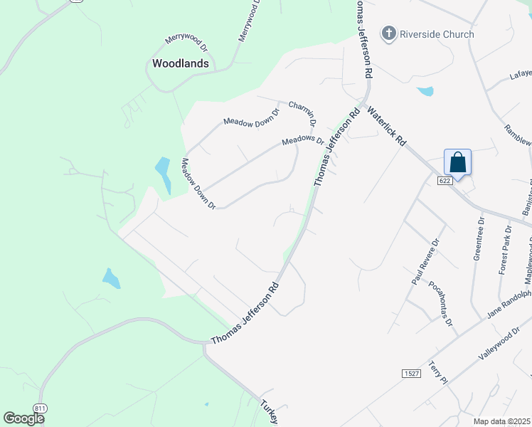 map of restaurants, bars, coffee shops, grocery stores, and more near 111 Field Brook Place in Forest