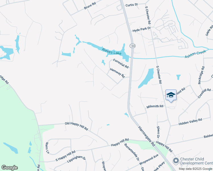 map of restaurants, bars, coffee shops, grocery stores, and more near 4516 Riderwood Way in Chester