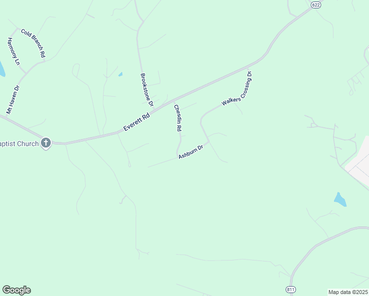 map of restaurants, bars, coffee shops, grocery stores, and more near 1096 Ashburn Drive in Forest