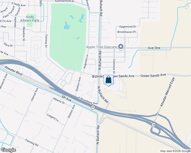 map of restaurants, bars, coffee shops, grocery stores, and more near 3452 Manchester Road in Atwater