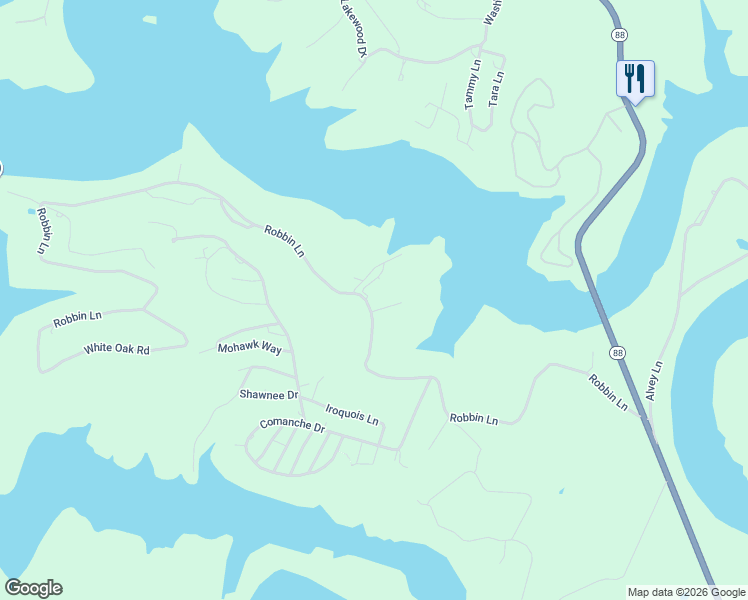 map of restaurants, bars, coffee shops, grocery stores, and more near 978 Robbin Lane in Cub Run