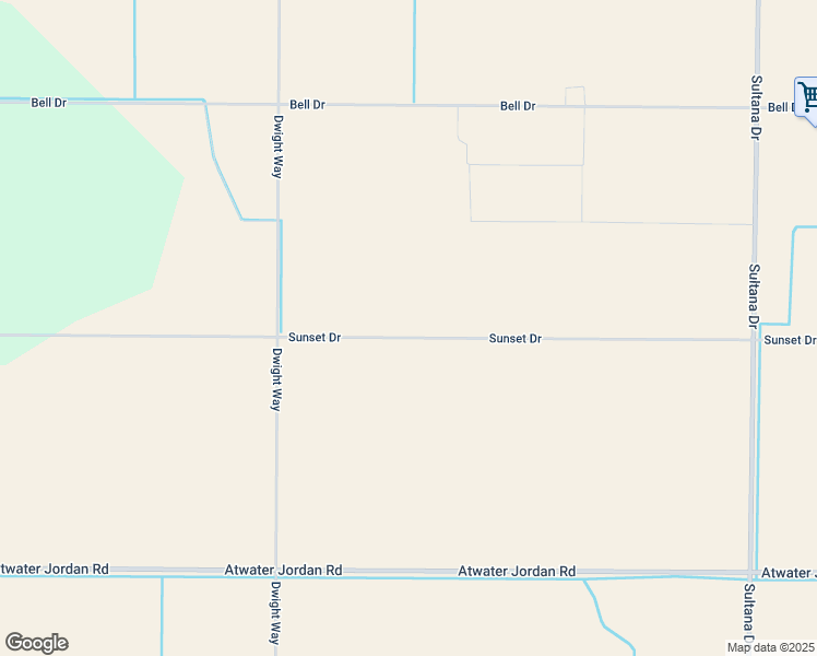 map of restaurants, bars, coffee shops, grocery stores, and more near 11842 Sunset Drive in Atwater