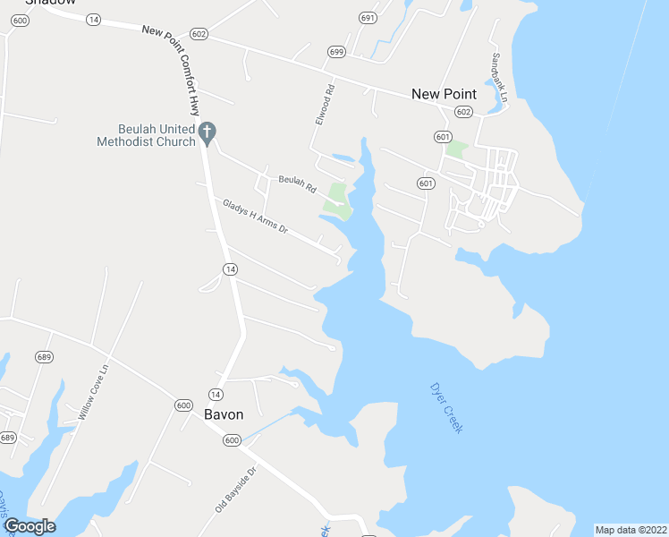 map of restaurants, bars, coffee shops, grocery stores, and more near 374 Gladys H Arms Drive in Port Haywood