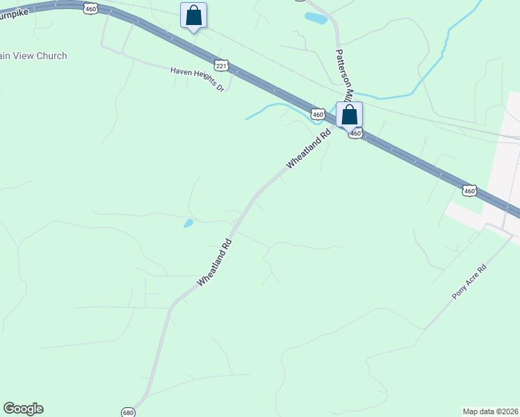 map of restaurants, bars, coffee shops, grocery stores, and more near 1410 Wheatland Road in Bedford