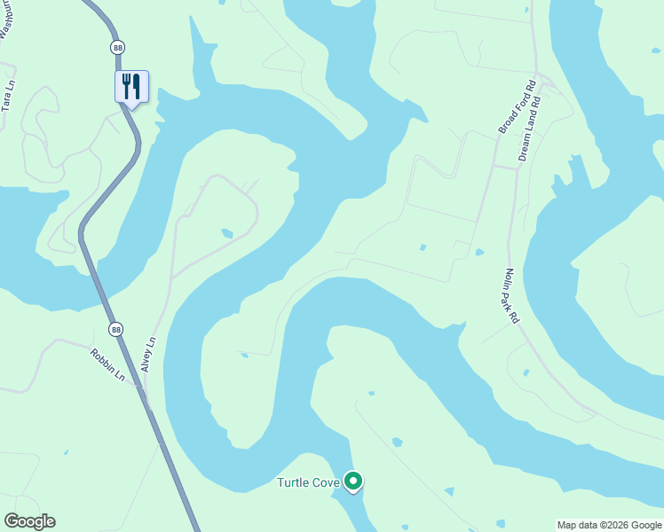 map of restaurants, bars, coffee shops, grocery stores, and more near 4061 Broad Ford Road in Clarkson