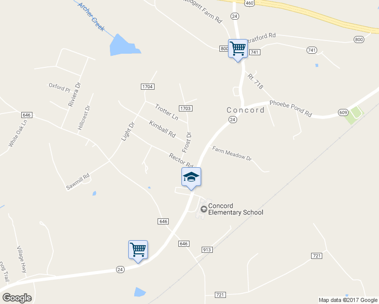 map of restaurants, bars, coffee shops, grocery stores, and more near 65 Frost Drive in Concord