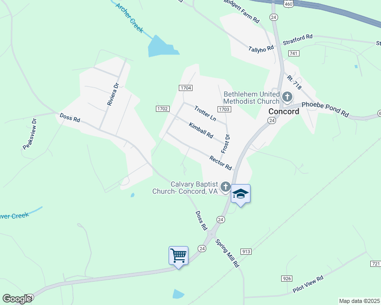 map of restaurants, bars, coffee shops, grocery stores, and more near 149 Rector Road in Concord