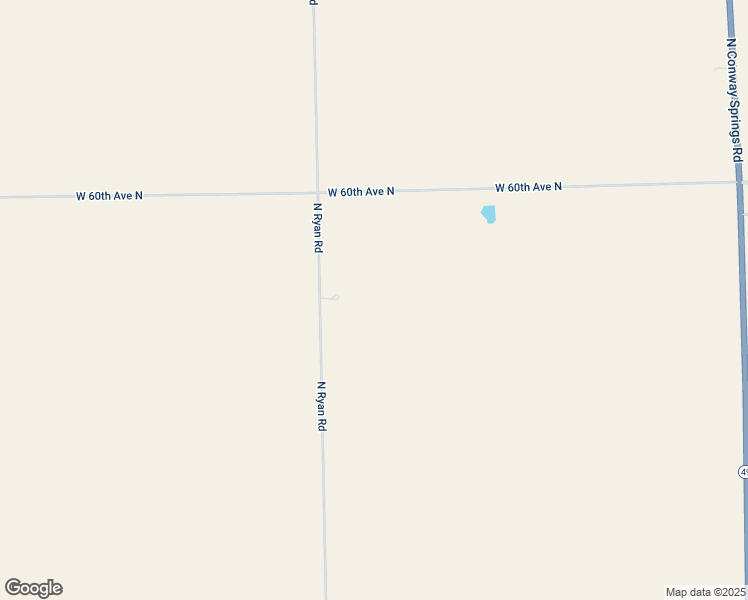 map of restaurants, bars, coffee shops, grocery stores, and more near 576 North Ryan Road in Conway Springs