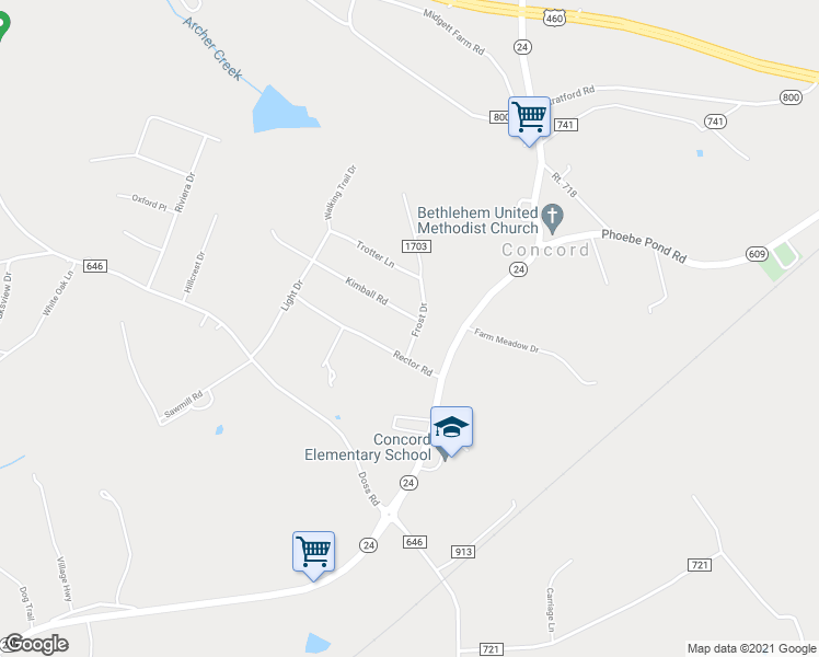 map of restaurants, bars, coffee shops, grocery stores, and more near 24 Kimball Road in Concord