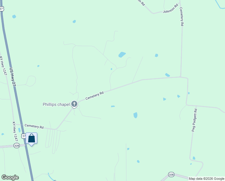 map of restaurants, bars, coffee shops, grocery stores, and more near 156 Parsons Road in Waynesburg