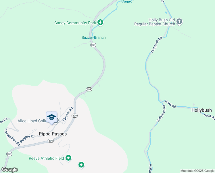 map of restaurants, bars, coffee shops, grocery stores, and more near 36 Caney Circle in Pippa Passes