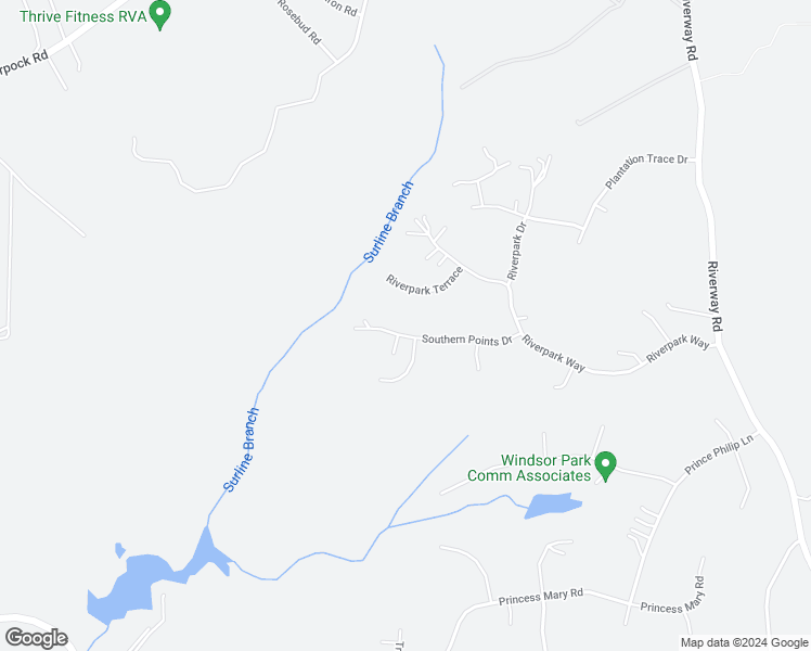 map of restaurants, bars, coffee shops, grocery stores, and more near 12000 Southern Points Drive in Chesterfield