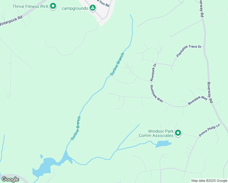 map of restaurants, bars, coffee shops, grocery stores, and more near 12020 Southern Points Drive in Chesterfield