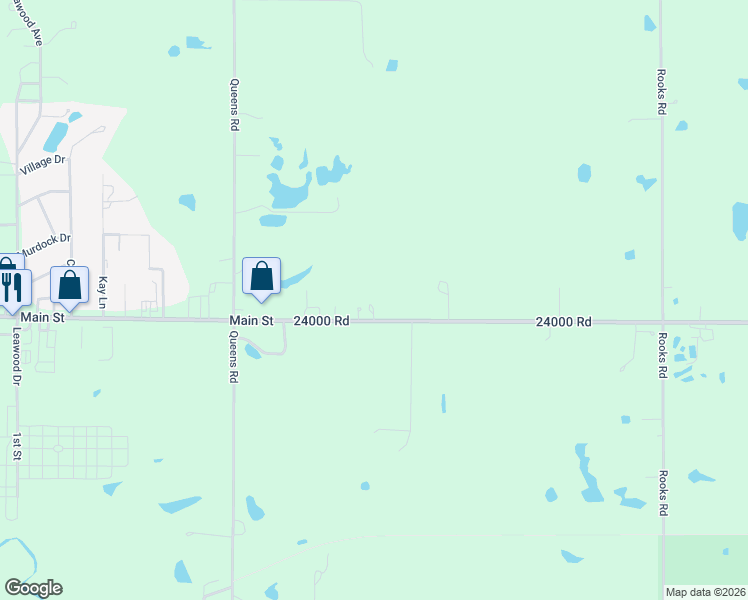 map of restaurants, bars, coffee shops, grocery stores, and more near 1738 24000th Road in Parsons