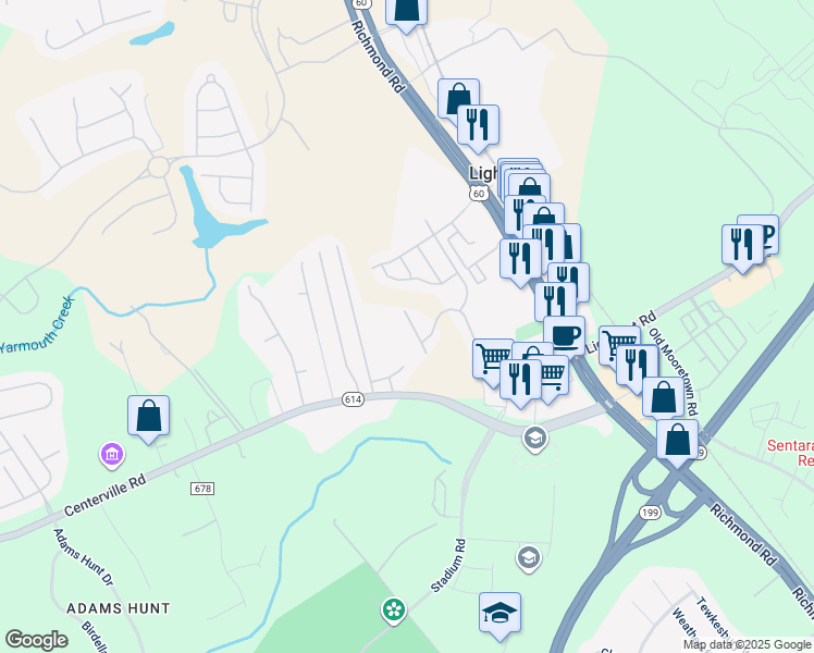 map of restaurants, bars, coffee shops, grocery stores, and more near 6539 Revere Street in Williamsburg