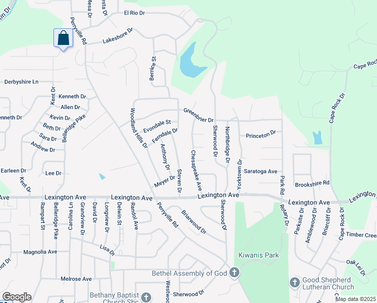 map of restaurants, bars, coffee shops, grocery stores, and more near 1748 Delaware Place in Cape Girardeau