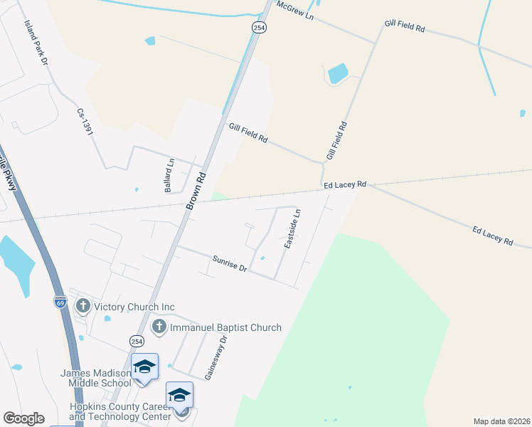 map of restaurants, bars, coffee shops, grocery stores, and more near 1898 Eastwind Court in Madisonville