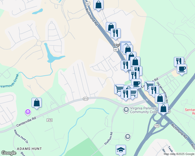 map of restaurants, bars, coffee shops, grocery stores, and more near 6532 Revere Street in Williamsburg