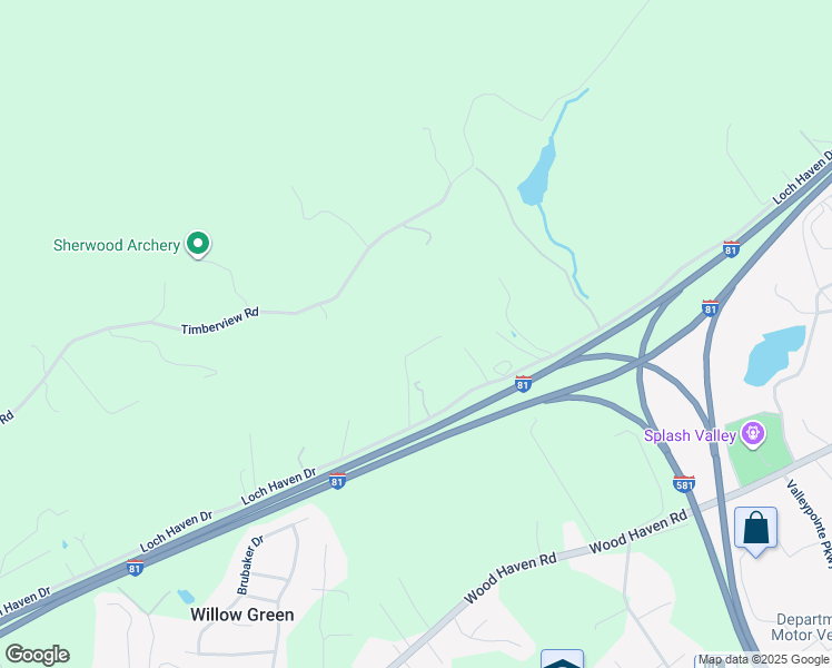 map of restaurants, bars, coffee shops, grocery stores, and more near 2504 Loch Haven Drive in Roanoke