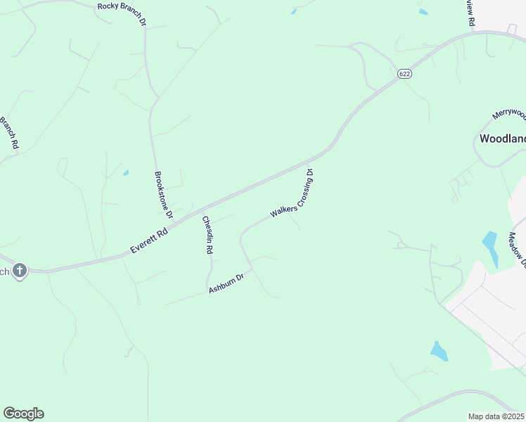 map of restaurants, bars, coffee shops, grocery stores, and more near 1285 Walkers Crossing Drive in Forest