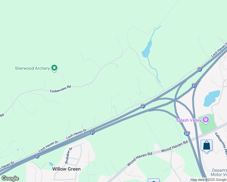 map of restaurants, bars, coffee shops, grocery stores, and more near 2504 Loch Haven Drive in Roanoke
