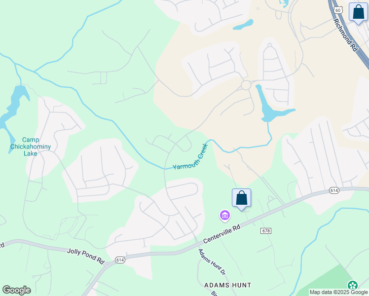 map of restaurants, bars, coffee shops, grocery stores, and more near 4136 Windmill Road in Williamsburg