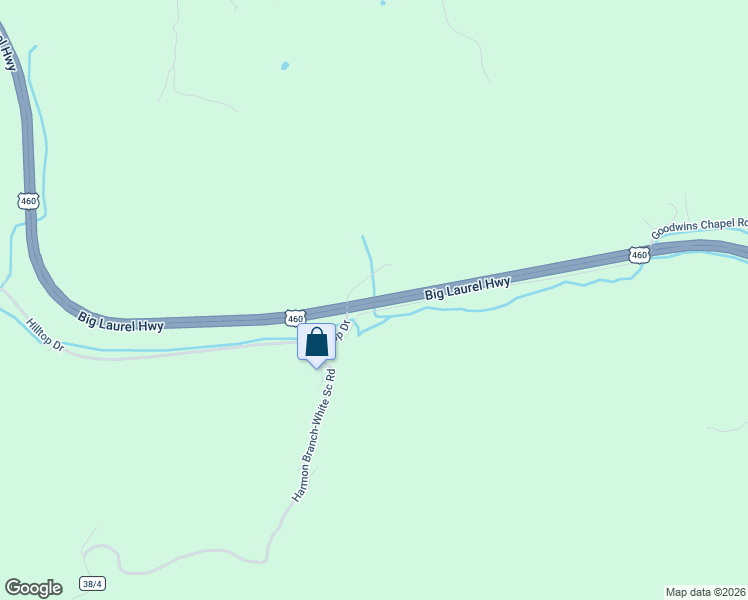 map of restaurants, bars, coffee shops, grocery stores, and more near U.S. 460 in Princeton