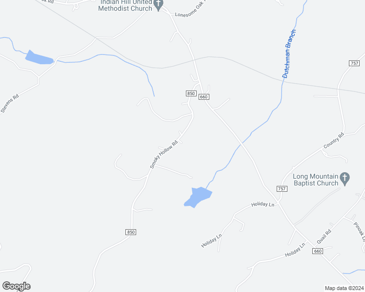 map of restaurants, bars, coffee shops, grocery stores, and more near 338 Smoky Hollow Road in Lynchburg