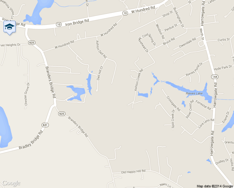 map of restaurants, bars, coffee shops, grocery stores, and more near 5200 Ashton Creek Road in Chester