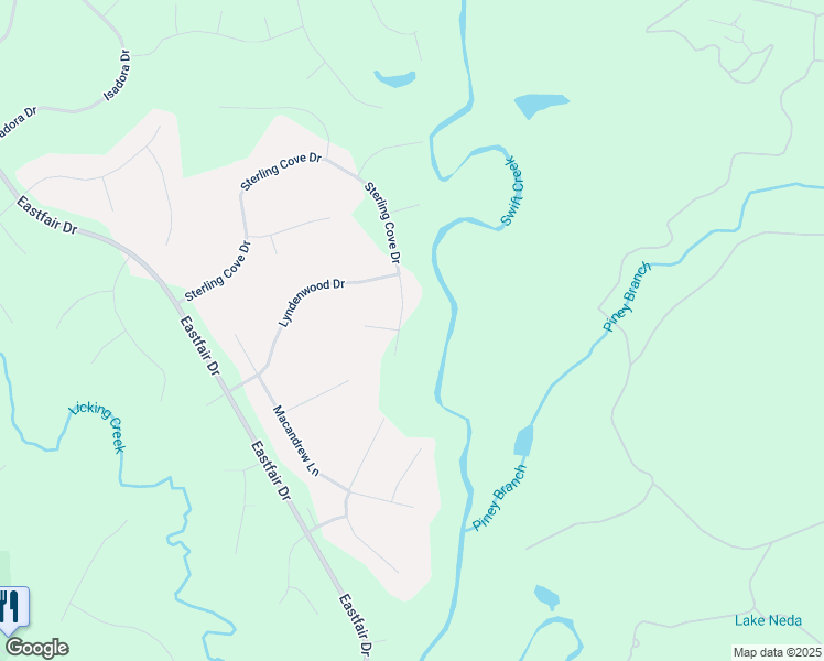 map of restaurants, bars, coffee shops, grocery stores, and more near 10700 Sterling Cove Drive in Chesterfield
