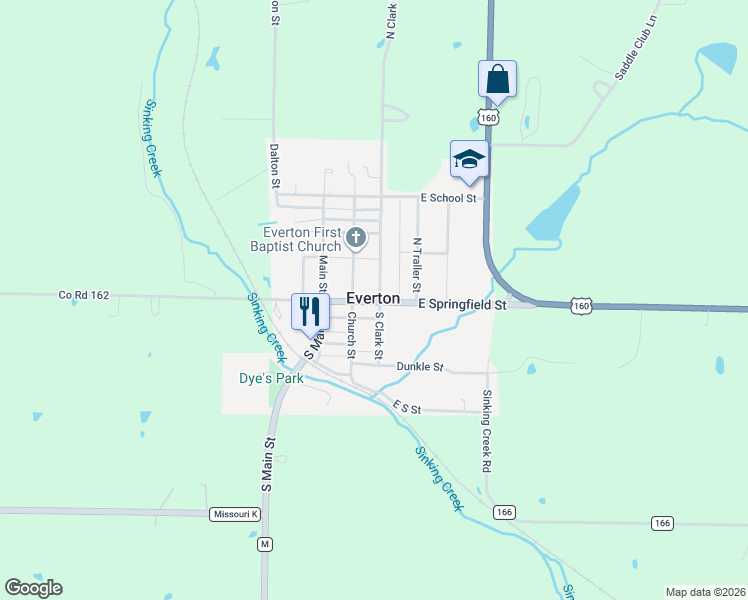 map of restaurants, bars, coffee shops, grocery stores, and more near in Everton