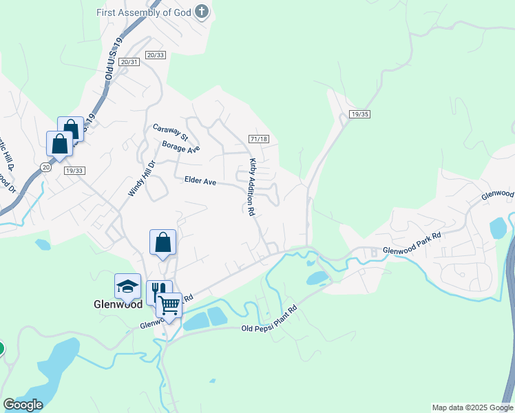 map of restaurants, bars, coffee shops, grocery stores, and more near 286 Kirby Addition Road in Princeton