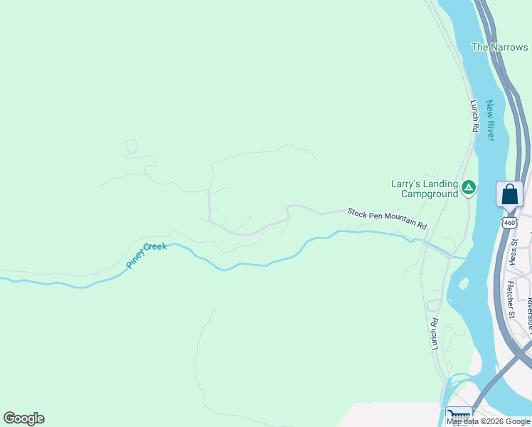 map of restaurants, bars, coffee shops, grocery stores, and more near 415 Stockpen Mountain Road in Narrows