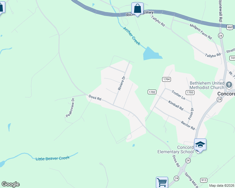 map of restaurants, bars, coffee shops, grocery stores, and more near 87 Riviera Dr in Concord