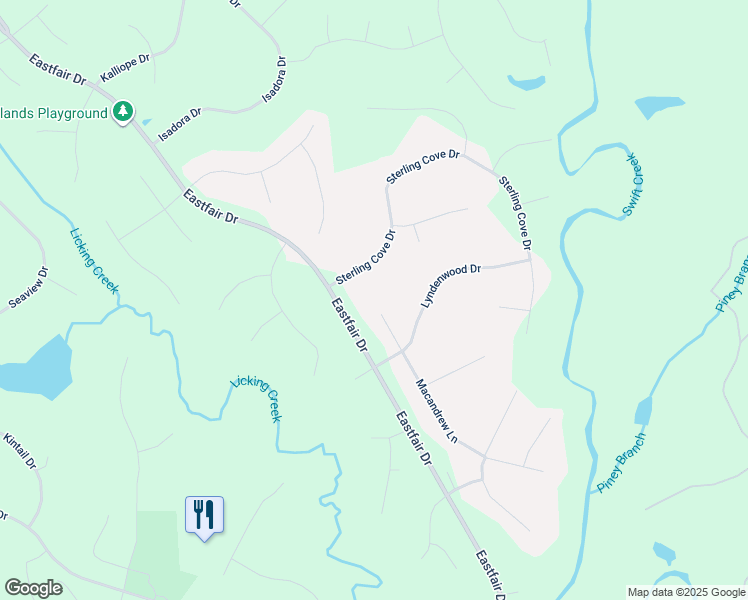 map of restaurants, bars, coffee shops, grocery stores, and more near 10824 Macandrew Lane in Chesterfield