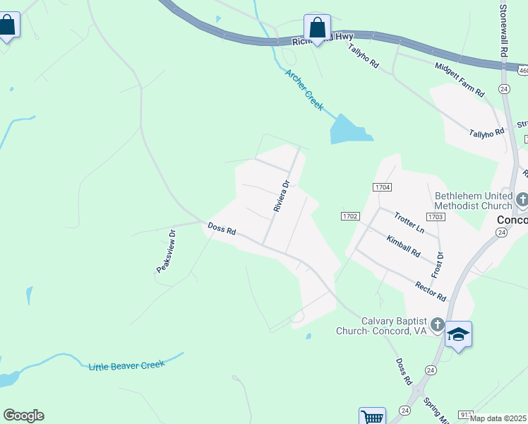 map of restaurants, bars, coffee shops, grocery stores, and more near 33 Embrey Court in Concord