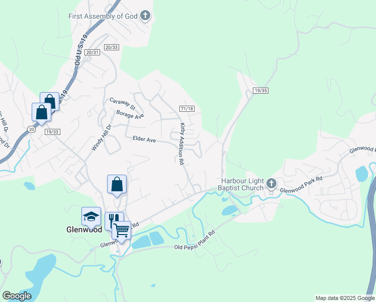 map of restaurants, bars, coffee shops, grocery stores, and more near 286 Kirby Addition Road in Princeton